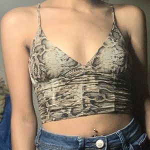 Snake print tank top
